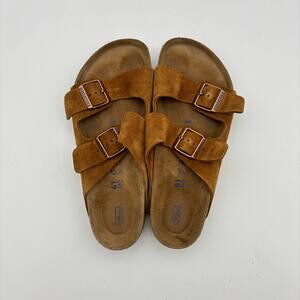 Birkenstock Arizona Suede Sandals Slides Men's 41 (8-8.5) Soft Footbed